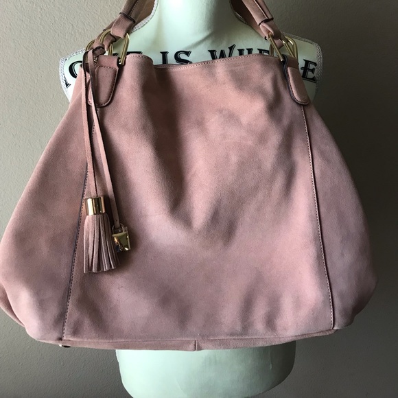 Gilli Handbags - GILI Pink suede Roma 5 Tote🍬💖